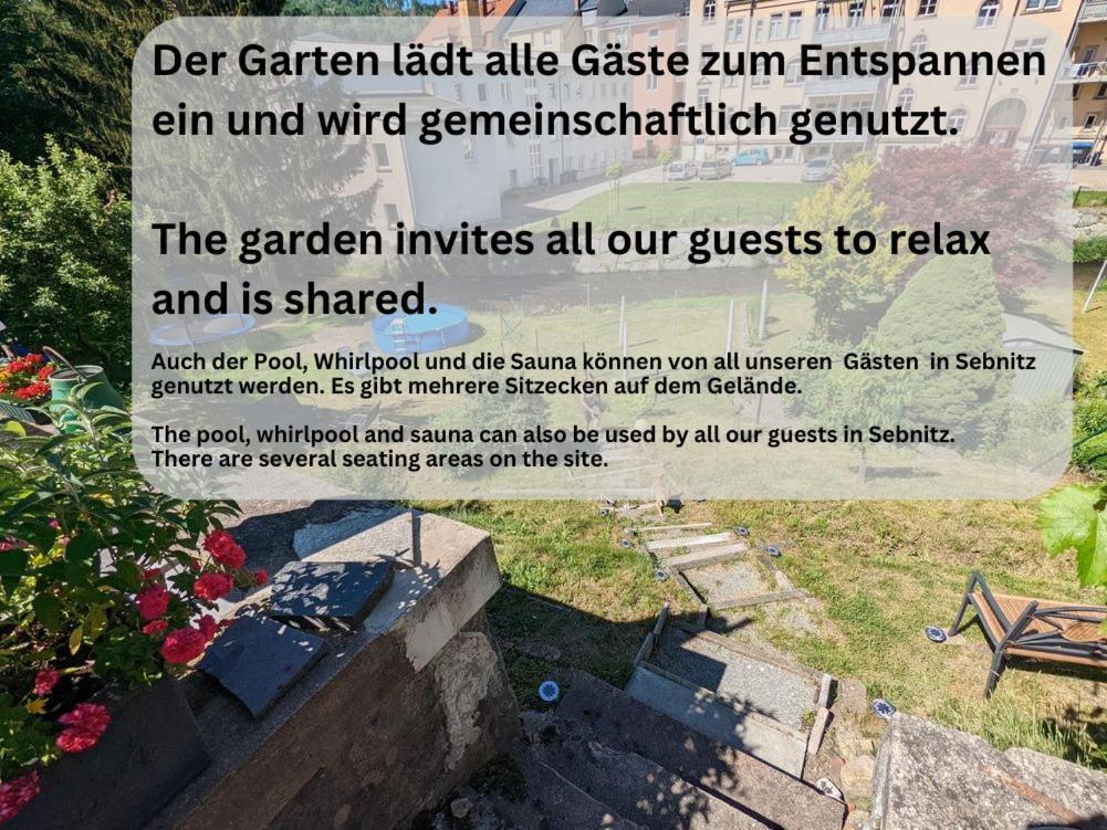 F2 - Urlaubsmagie Sauna, Whirlpool, Pool & Garten Apartment Sebnitz